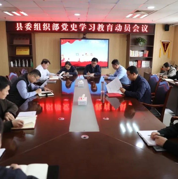 县委组织部党史学习教育动员会议召开